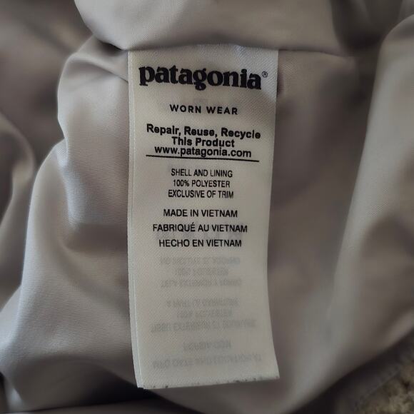 Patagonia Women’s Los Gatos Sherpa Fleece Fuzzy Vest Beige Full Zip, Size Medium - Picture 5 of 7